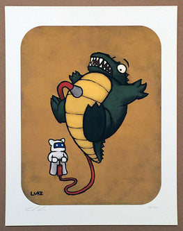 Luke Chueh "Dig Dug" 2006 Giclee Print - Silent Stage Gallery