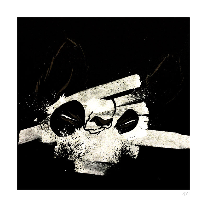 Aaron “Angry Woebots” Martin - Silent Masher 2 Giclee Hand Embellished Print Aaron “Angry Woebots” Martin - Silent Masher 2 Giclee Hand Embellished Print - Silent Stage Gallery