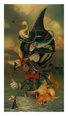 Greg Craola Simkins "Beyond The Sea" Fine Art Giclee' Print - Silent Stage Gallery