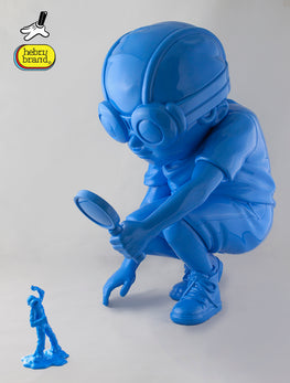 Hebru Brantley Flyboy "Fry" Gloss Blue Edition - Silent Stage Gallery