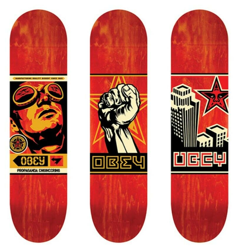 Shepard Fairey 30th Anniversary Skateboard Skate Deck Set