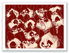 Aaron Woes Martin "FURnFANG 19" Blood Variant Print - "Angry Woebots"