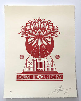 Shepard Fairey "Power Glory" Obey Letterpress AP