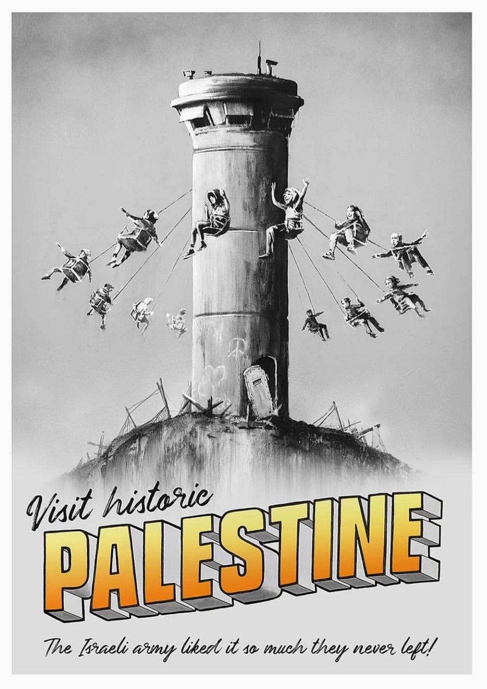 Banksy Walled Off Hotel Palestine Tower Poster