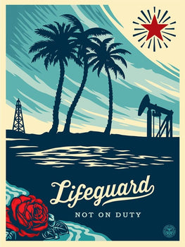 Shepard Fairey "Lifeguard Not On Duty" Obey Large Format Print