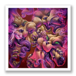 Saturno "Naughty Rabbits" Giclee' Print - Silent Stage Gallery